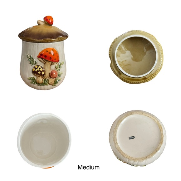 Vintage Merry Mushroom Canister Set Sears Roebuck and Co. 1976 - Picture 6 of 9